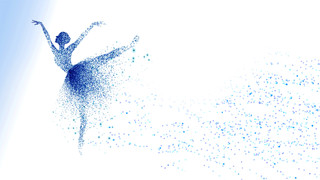 蓝色粒子人物跳舞元素GIF动态图